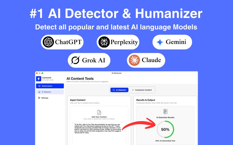 AI Humanizer - Detector app screenshot