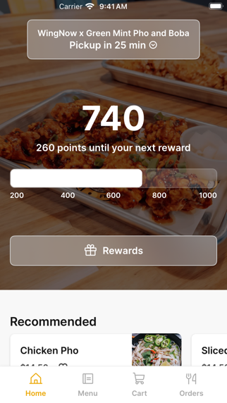 WingNow iPhone screenshot 1 - Food & Drink app