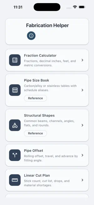 Fabrication Helper screenshot 1