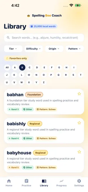 Spelling Bee Coach screenshot 3