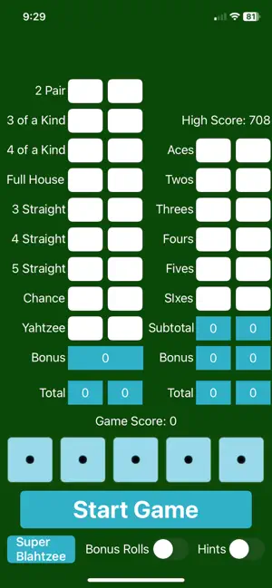 blahtzee screenshot 3