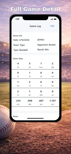 My Batting Log screenshot 3
