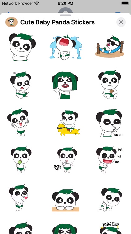 Cute Baby Panda Stickers