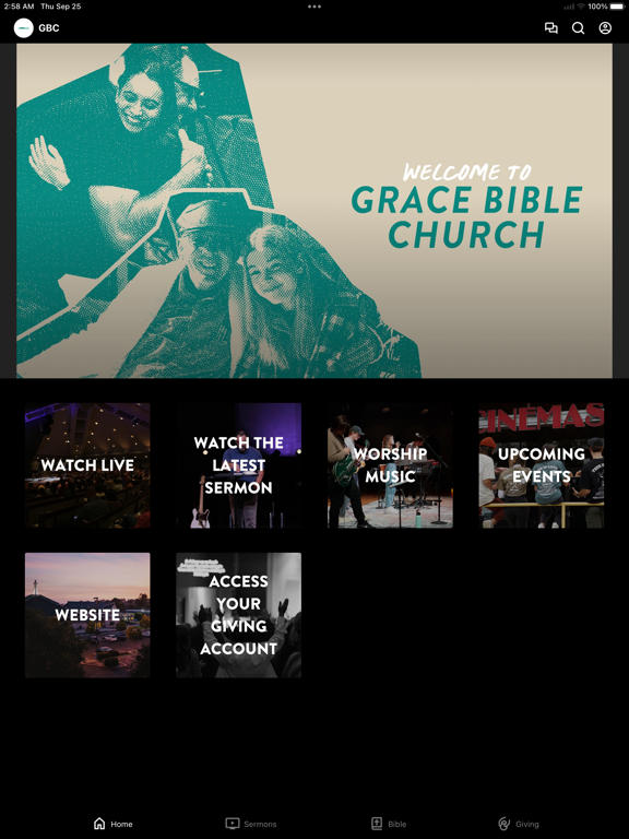 Grace Bible AG iPad screenshot 1 - Lifestyle app
