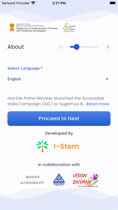 Sugamya Bharat App Screenshot