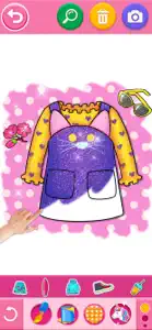 Glitter Dress Coloring Game screenshot #9 for iPhone