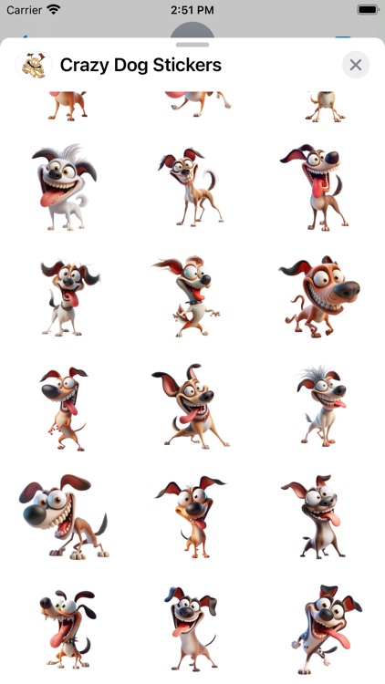 Crazy Dog Stickers