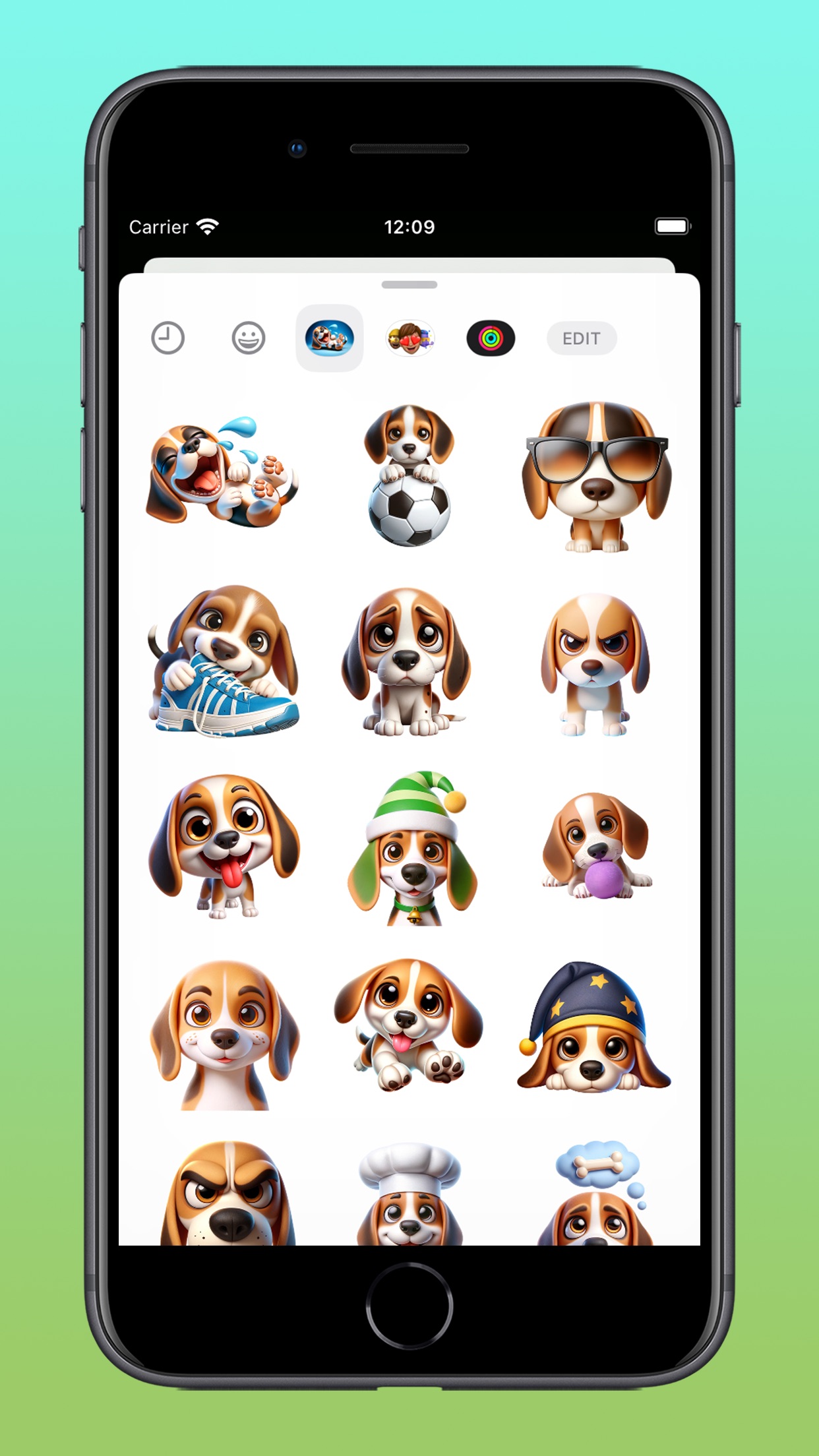 Screenshot do app Beagle Bruno Stickers