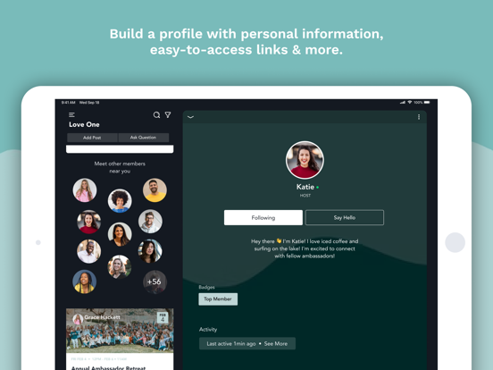 Love One Ambassadors iPad screenshot 3 - Social Networking app