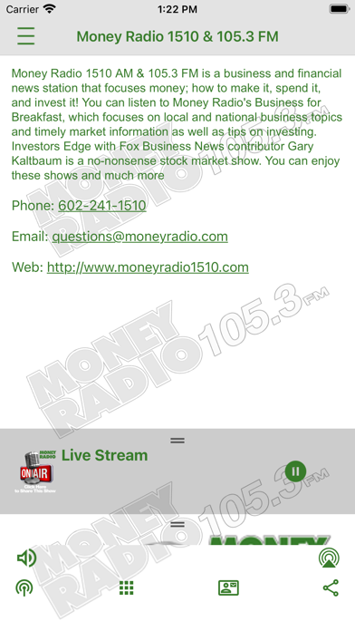 Money Radio 1510 & 105.3 Screenshot