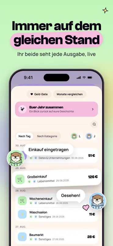 Haushaltsbuch für Paare: Untoo screenshot 4 of 8
