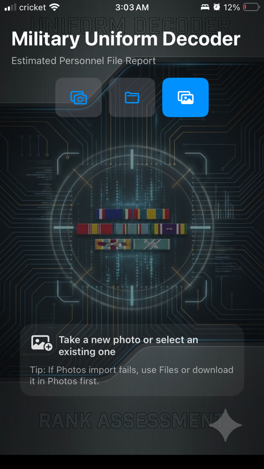 #1. Military Uniform Decoder (iOS) Ved: Keith Knott