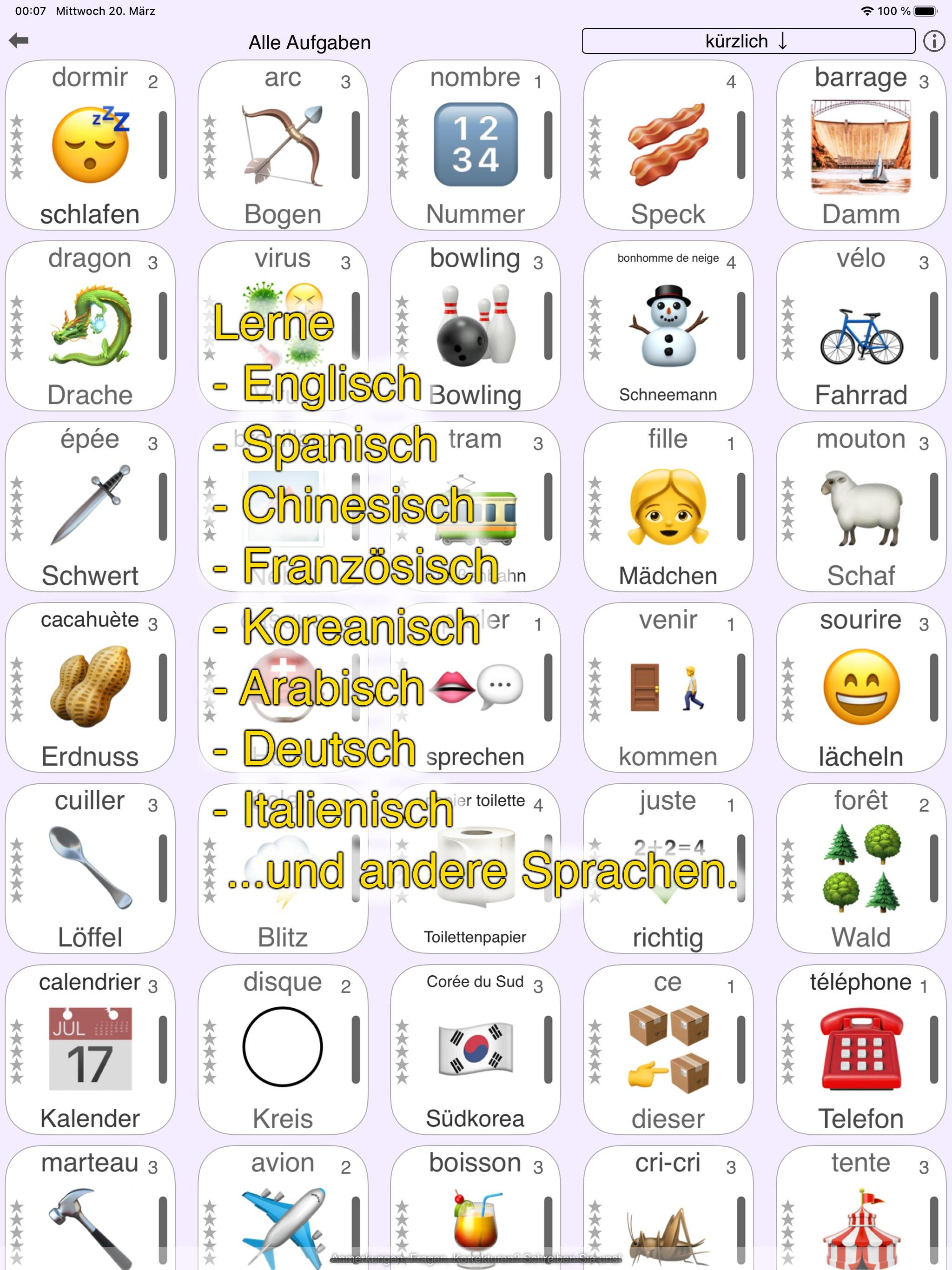 Wörter: Sprachen leicht lernen