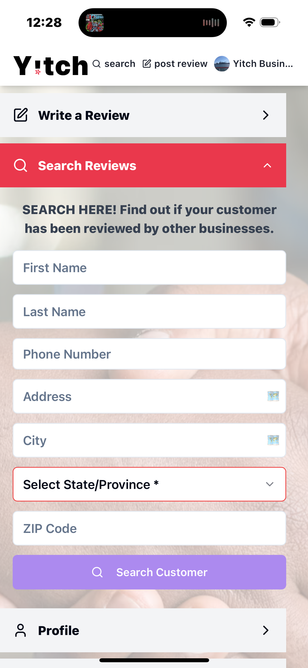 Yitch - Rate Your Customers! screenshot 5