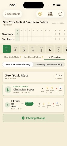 Baseball Scorecard Classic screenshot
