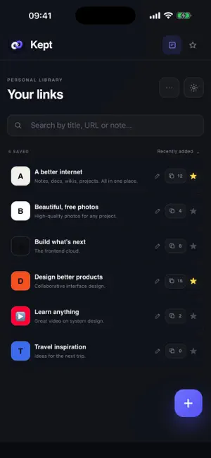 Kept: Private Link Library screenshot 1