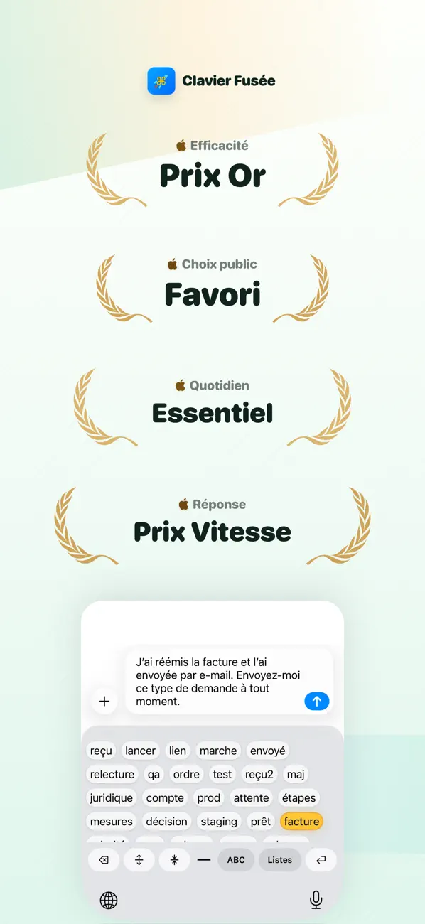 Screenshot #2 pour Rocket Keyboard: Réponses