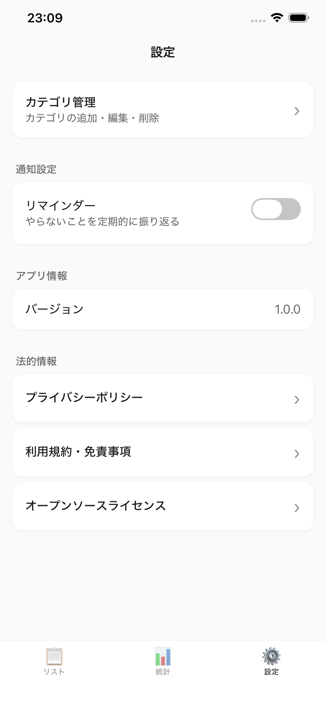 やらないこと管理