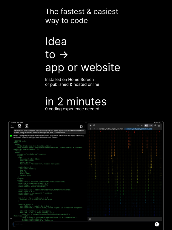Hivemind AI Chat & Coding iPad screenshot 4 - Productivity app