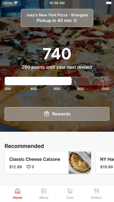 Joey's New York Pizza Screenshot 1 - AppWisp.com Joey's New York Pizza Screenshot 1 - AppWisp.com