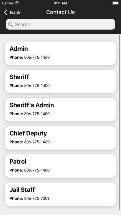 Lubbock County Sheriffs Office Screenshot
