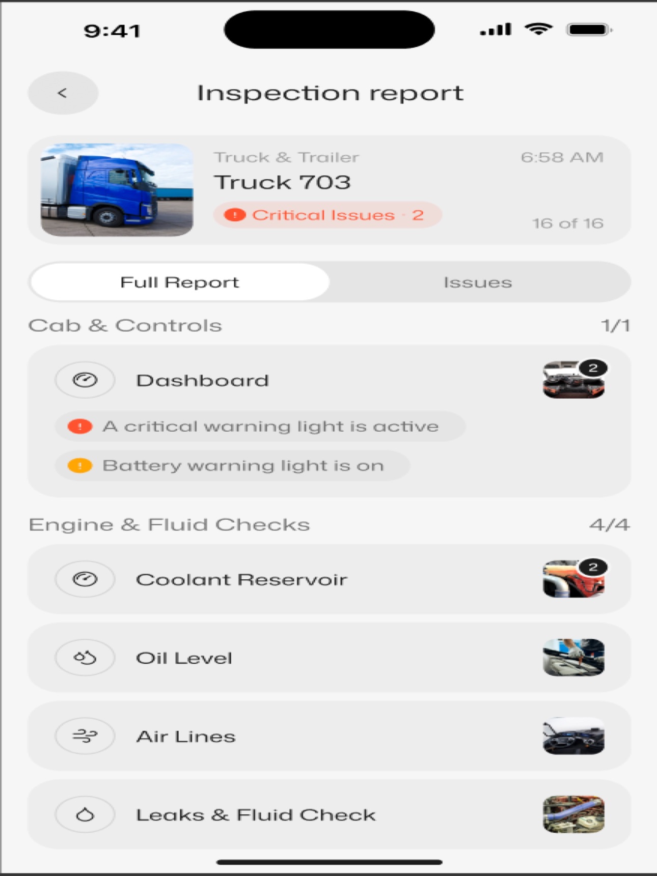 Screenshot 6 of moPTI — Fleet PTI Inspections