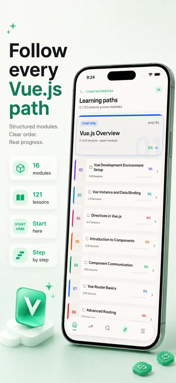 Screenshot #2 pour Learn Vue.js & JavaScript