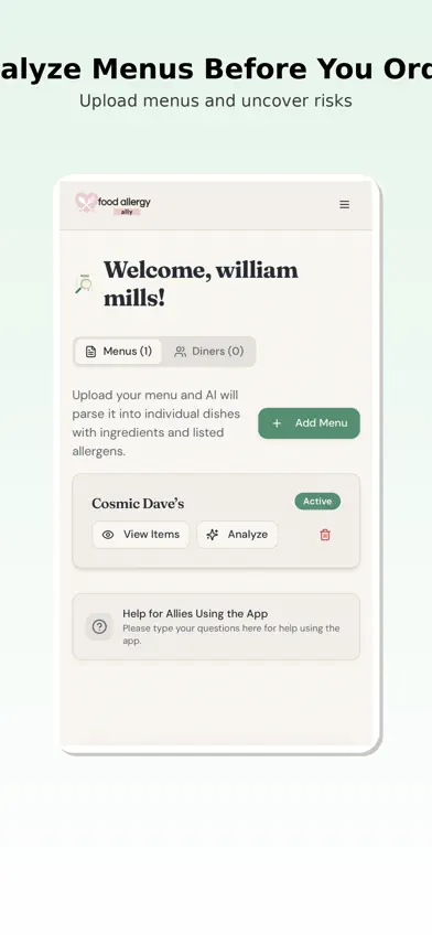 Food Allergy Ally screenshot 2