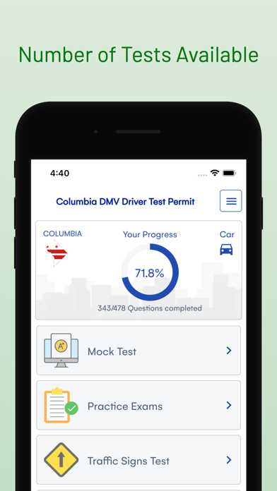 Columbia DMV Driver Test Prep Screenshot