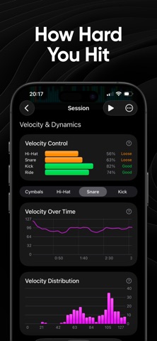 Herta - Drum Practice Tracker iPhone screenshot