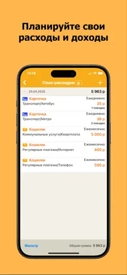 Скриншот Домашняя Бухгалтерия. Финансы на iPhone 4