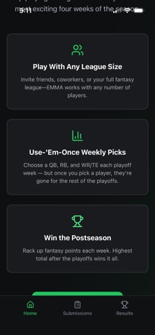 Emma Playoff Picks screenshot