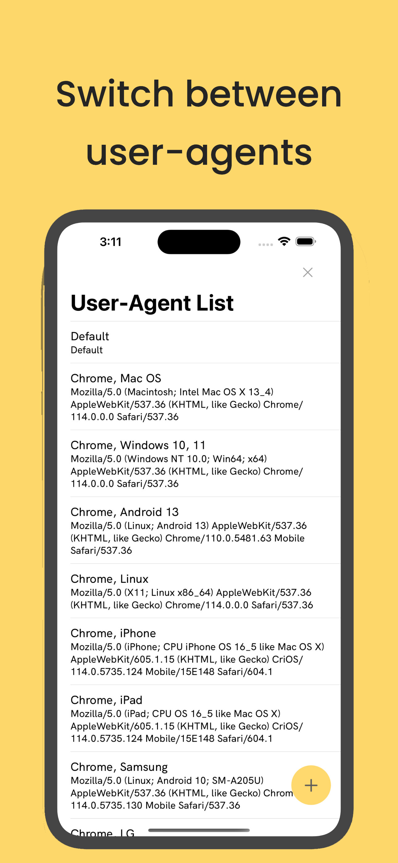 WAS: User-Agent Switcher