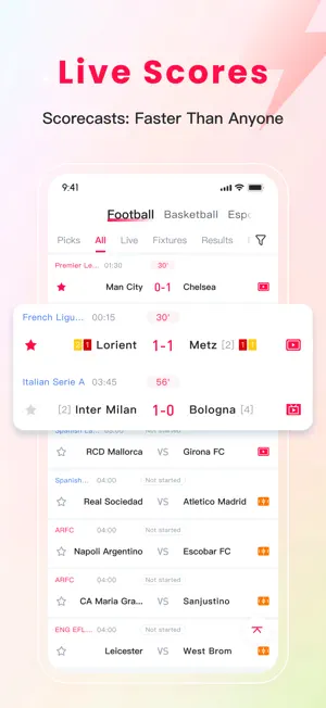 Z8Score - Soccer & Basketball screenshot 1