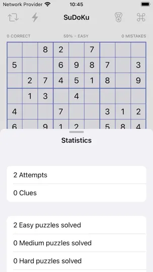 Captura de pantalla de SwiftSuDoKu en iPhone 3