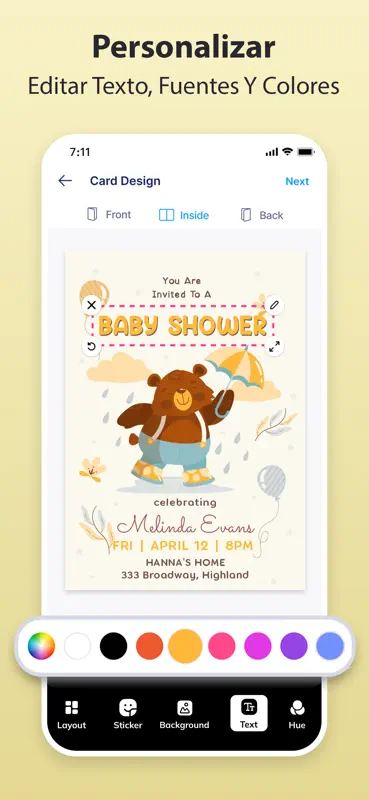 Criador de Convites: Invites4U screenshot 3 of 6