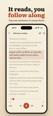 Audory: PDF to Audiobook Screenshot 4 of 6