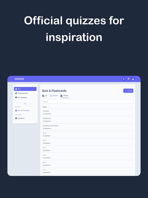 Active Recall: Ovido iPad screenshot 9 - Education app