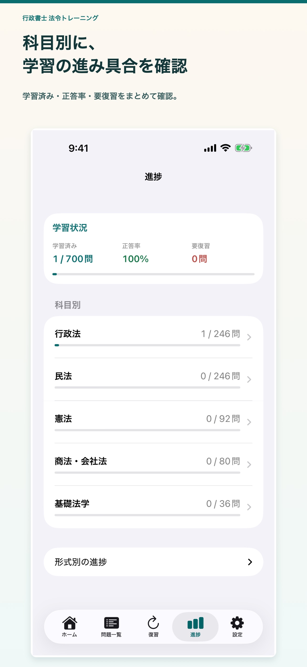 Screenshot 6 of 行政書士 法令トレーニング