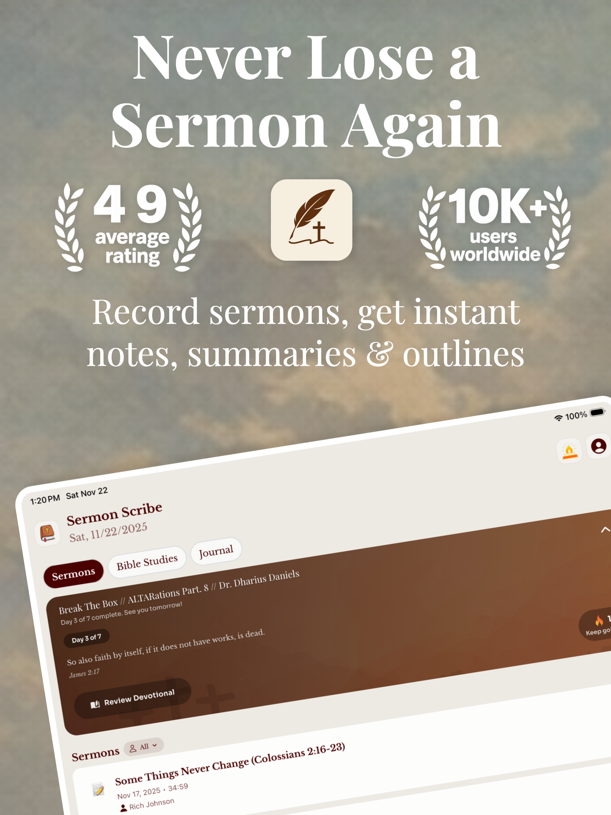 Sermon Scribe: Bible Notetaker