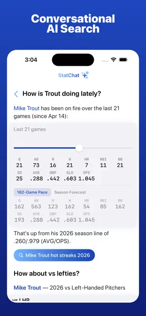 StatChat - Baseball Stats screenshot 4