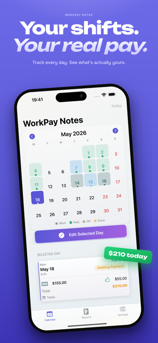 WorkPay: Shift & Tip Tracker Screenshot 1 of 5