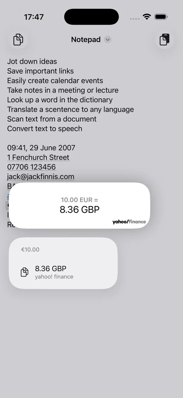 #5. Simple Quick Notepad (iOS) By: Jack Finnis