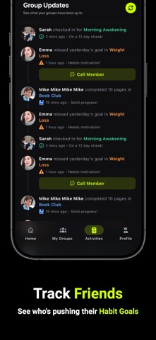 GrowTogether: Habit Tracker iPhone screenshot