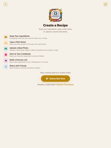 Snapshot Recipes ipad screenshot 4