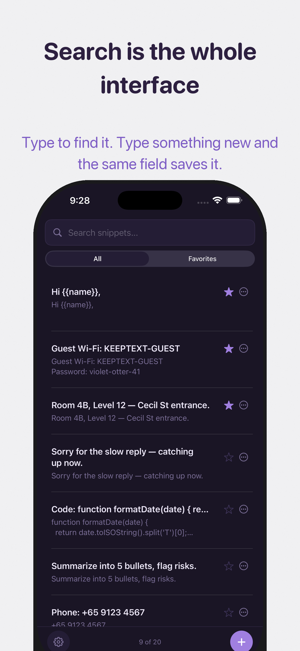 KeepText: Snippet Keyboard screenshot 5