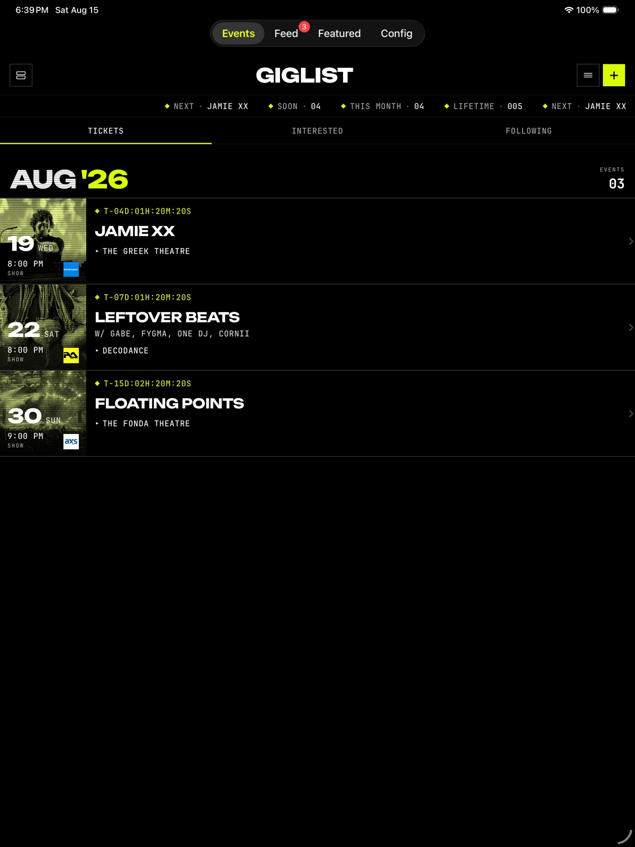 Screenshot 6 of Giglist - Concerts organized
