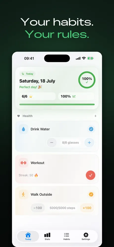 HabitForge - Habit Tracker — iPhone screenshot 1