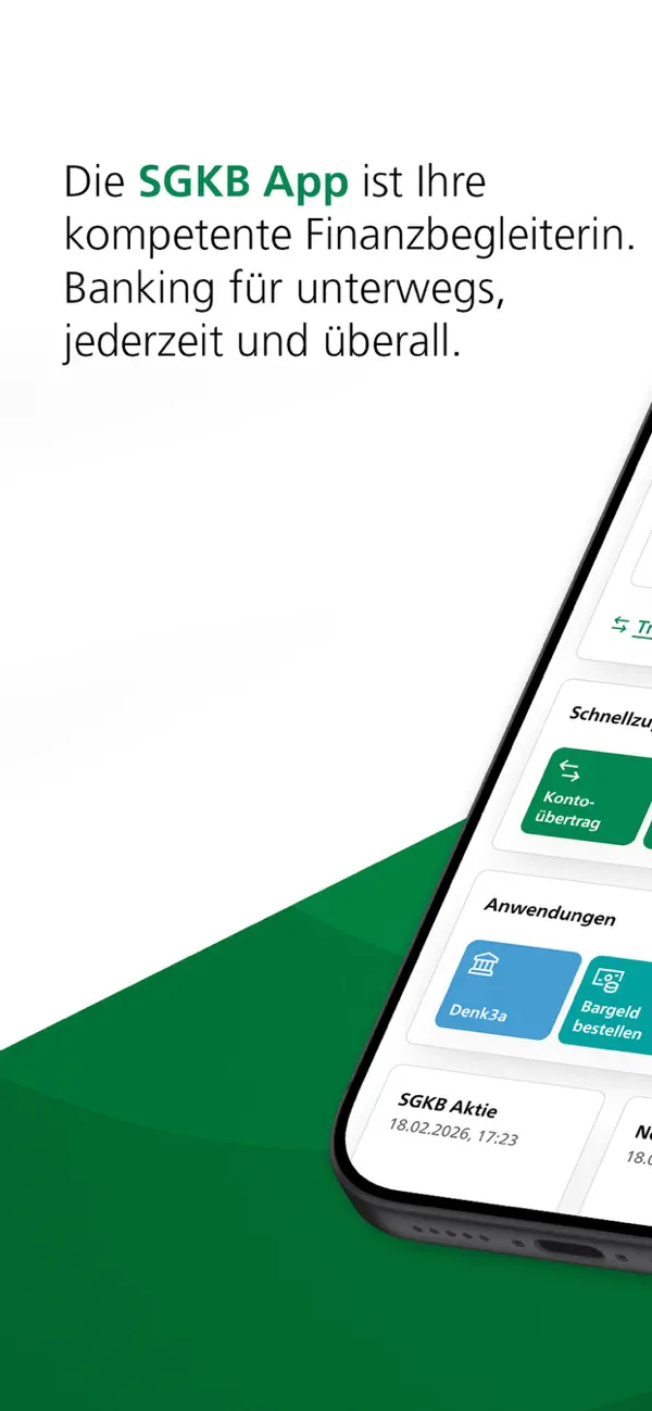 Screenshot #1 pour SGKB – Ihre Finanzbegleiterin