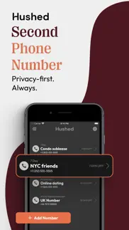 hushed: us second phone number iphone screenshot 1